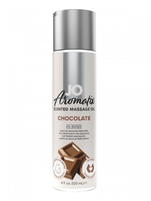 Массажное масло JO Aromatix Massage Oil Chocolate с ароматом шоколада - 120 мл. - System JO - купить с доставкой в Самаре