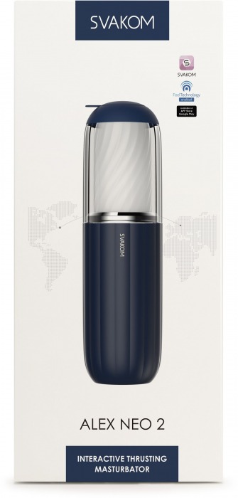 Черно-белый интерактивный мастурбатор Alex Neo 2 - Svakom - в Самаре купить с доставкой