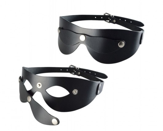 Черная кожаная маска  Новичок - Sitabella - купить с доставкой в Самаре