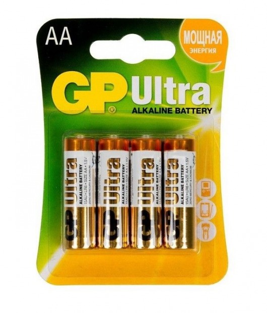 Батарейки алкалиновые GP Ultra Alkaline AA/LR6 - 4 шт. - Элементы питания - купить с доставкой в Самаре