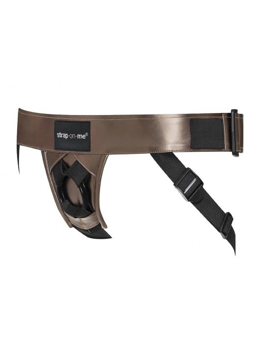 Бронзовый пояс для насадок Curious Harness - Strap-on-me - купить с доставкой в Самаре