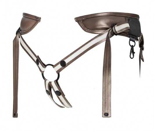 Бронзовый пояс для насадок Desirous Harness - Strap-on-me - купить с доставкой в Самаре