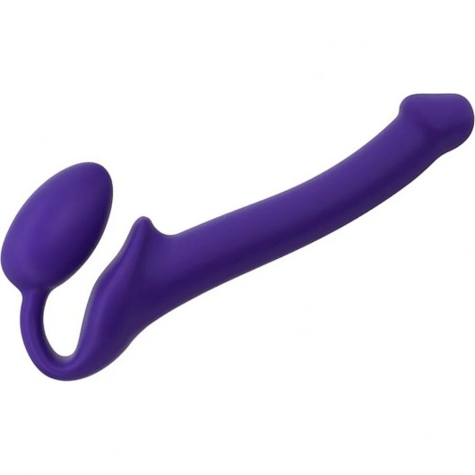 Фиолетовый безремневой страпон Silicone Bendable Strap-On - size S - Strap-on-me - купить с доставкой в Самаре