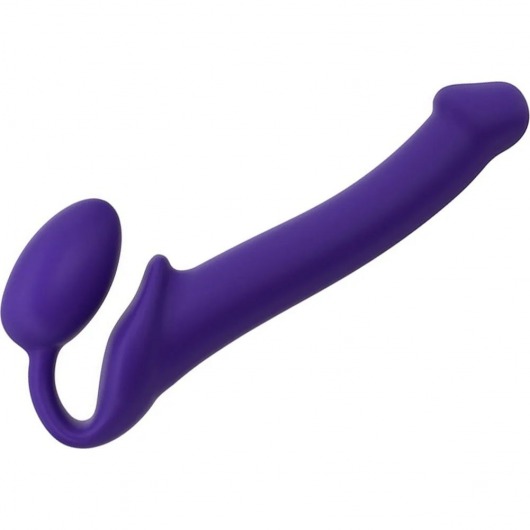Фиолетовый безремневой страпон Silicone Bendable Strap-On - size M - Strap-on-me - купить с доставкой в Самаре