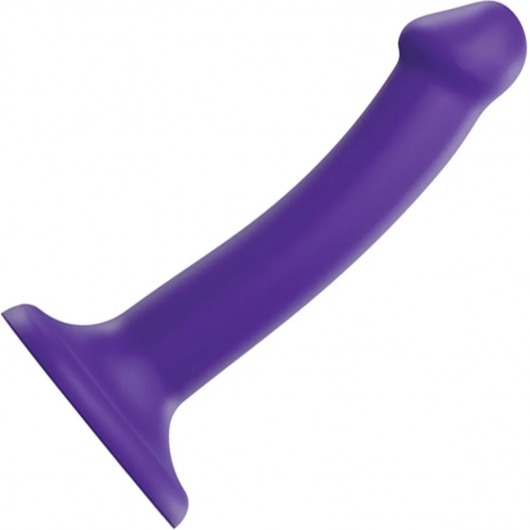 Фиолетовый фаллоимитатор-насадка Strap-On-Me Dildo Dual Density size S - 17 см. - Strap-on-me - купить с доставкой в Самаре
