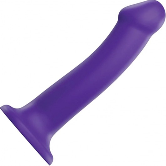 Фиолетовый фаллоимитатор-насадка Strap-On-Me Dildo Dual Density size L - 19 см. - Strap-on-me - купить с доставкой в Самаре