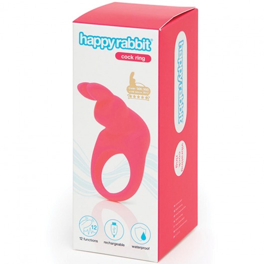 Розовое эрекционное виброкольцо Happy Rabbit Rechargeable Rabbit Cock Ring - Happy Rabbit - в Самаре купить с доставкой