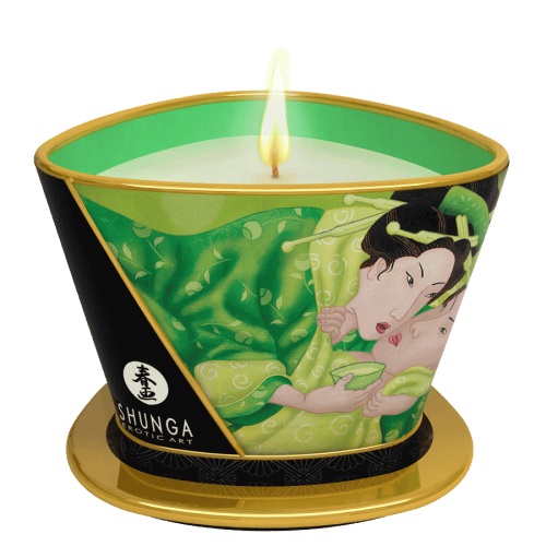 Массажная свеча Exotic Green Tea с ароматом зелёного чая - 170 мл. - Shunga - купить с доставкой в Самаре