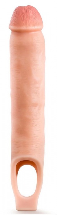 Телесная насадка-удлинитель 11.5 Inch Silicone Cock Sheath Penis Extender - 29,2 см. - Blush Novelties - в Самаре купить с доставкой