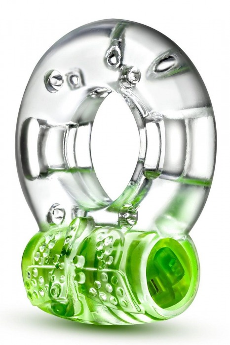 Зеленое эрекционное виброкольцо Arouser Vibrating C-Ring - Blush Novelties - в Самаре купить с доставкой