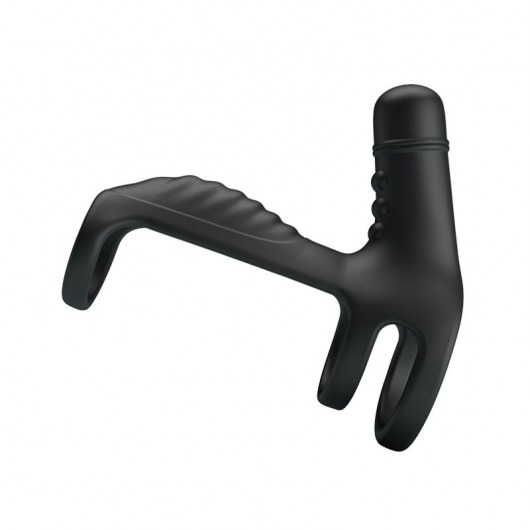 Черная вибронасадка на пенис Vibrating Penis Sling - Baile - в Самаре купить с доставкой