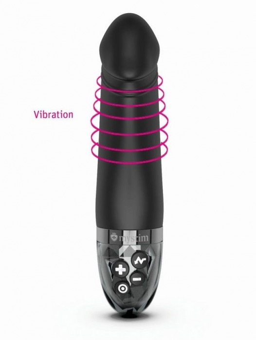 Черный вибратор с электростимуляцией Real Deal Neal - 16,5 см. - MyStim - купить с доставкой в Самаре