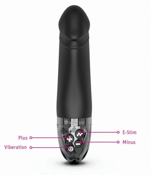 Черный вибратор с электростимуляцией Real Deal Neal - 16,5 см. - MyStim - купить с доставкой в Самаре