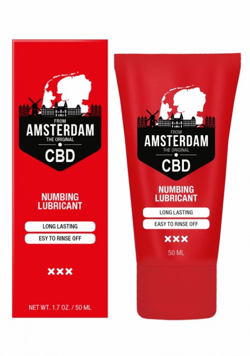 Пролонгирующий лубрикант Numbing CBD from Amsterdam - 50 мл. - Shots Media BV - купить с доставкой в Самаре