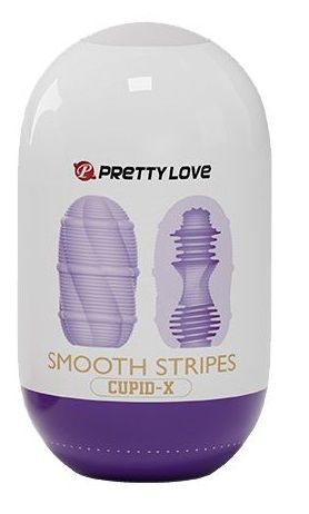 Сиреневый мастурбатор-яйцо Smooth Stripes - Baile - в Самаре купить с доставкой