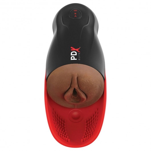 Коричневый мастурбатор-вагина с вибрацией Fuck-O-Matic 2 - Pipedream - в Самаре купить с доставкой