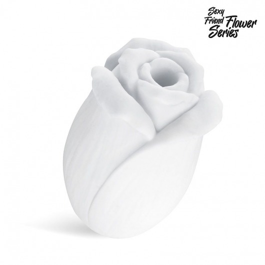 Белый нереалистичный мастурбатор в форме бутона цветка White Rose - 1137 - в Самаре купить с доставкой
