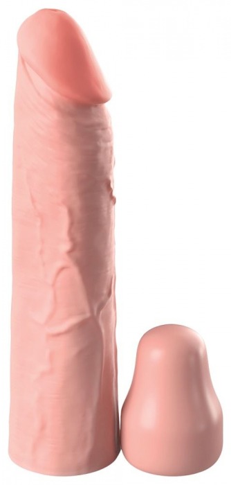 Телесная насадка-удлинитель 1 Inch Silicone X-tension - 17,8 см. - Pipedream - в Самаре купить с доставкой