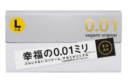 Презервативы Sagami Original 0.02 L-size увеличенного размера - 5 шт. - Sagami - купить с доставкой в Самаре
