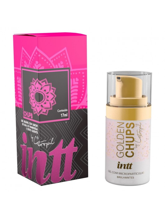 Возбуждающий гель Golden Chups с малиновым ароматом - 17 мл. - INTT - купить с доставкой в Самаре