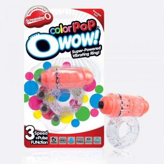 Неоновое оранжевое кольцо на пенис O wow! - Screaming O - в Самаре купить с доставкой