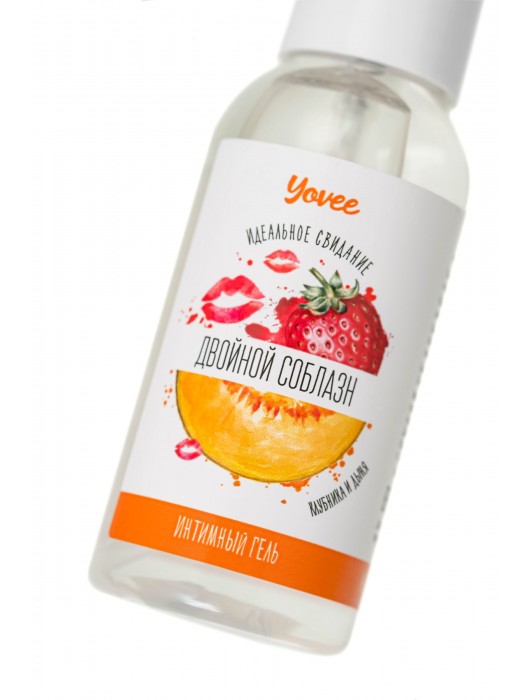 Съедобная гель-смазка Yovee «Двойной соблазн» с Д-пантенолом и вкусом клубники и дыни - 50 мл. - ToyFa - купить с доставкой в Самаре
