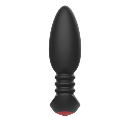 Черная анальная вибропробка Anal Vibrator с пультом ДУ - 13,5 см. - I-MOON