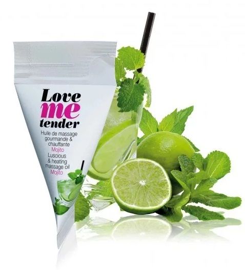 Съедобное согревающее массажное масло Love Me Tender Mojito с ароматом мохито - 10 мл. - Love to Love - купить с доставкой в Самаре