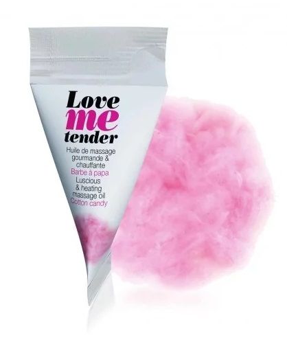 Съедобное согревающее массажное масло Love Me Tender Cotton Candy с ароматом сладкой ваты - 10 мл. - Love to Love - купить с доставкой в Самаре