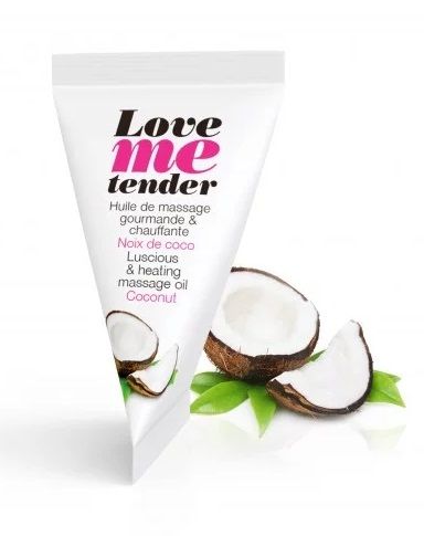 Съедобное согревающее массажное масло Love Me Tender Cocos с ароматом кокоса - 10 мл. - Love to Love - купить с доставкой в Самаре