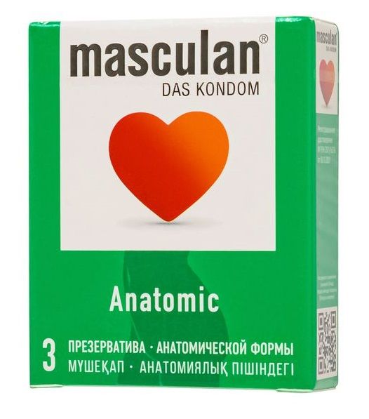 Презервативы анатомической формы Masculan Anatomic - 3 шт. - Masculan - купить с доставкой в Самаре