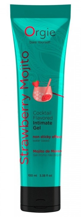 Съедобный интимный гель Orgie Lube Tube Cocktail Strawberry Mojito - 100 мл. - ORGIE - купить с доставкой в Самаре