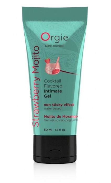 Съедобный интимный гель Orgie Lube Tube Cocktail Strawberry Mojito - 50 мл. - ORGIE - купить с доставкой в Самаре