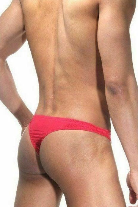 Мужские красные трусы-тонги на застежке - La Blinque купить с доставкой