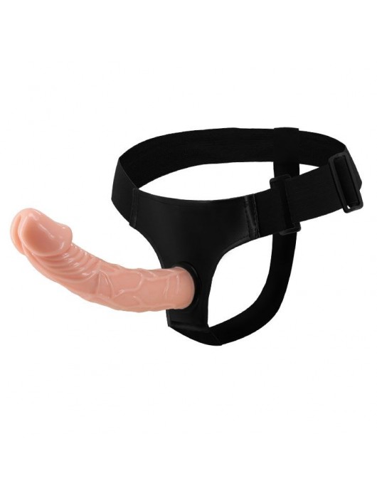 Гладкий фаллоимитатор с крупной головкой на ремешках - 19,7 см. - Baile - купить с доставкой в Самаре