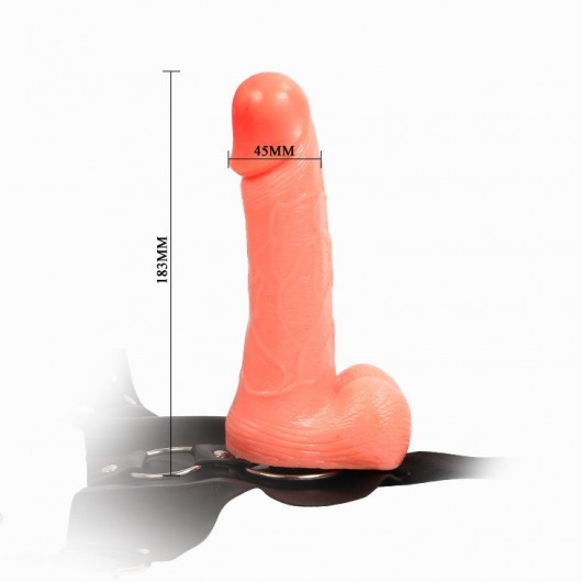 Женский страпон изогнутой формы - 18,3 см. - Baile - купить с доставкой в Самаре