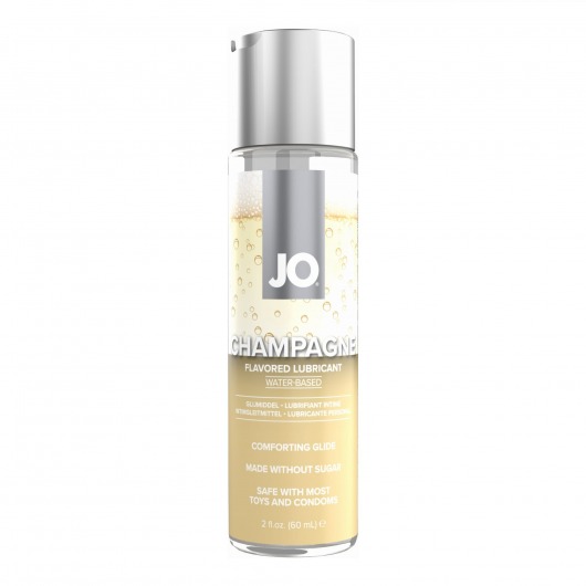 Лубрикант на водной основе JO H2O Champagne Flavored Lubricant с ароматом шампанского - 60 мл. - System JO - купить с доставкой в Самаре