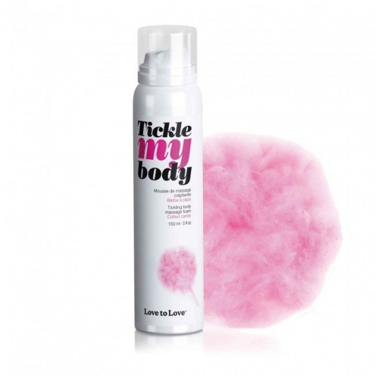 Массажная хрустящая пенка Tickle My Body Cotton Candy с ароматом сладкой ваты - 150 мл. - Love to Love - купить с доставкой в Самаре