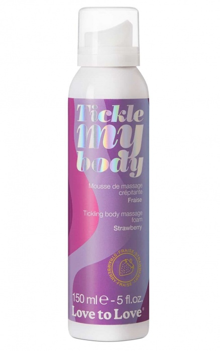 Массажная хрустящая пенка Tickle My Body Strawberry с ароматом клубники - 150 мл. - Love to Love - купить с доставкой в Самаре