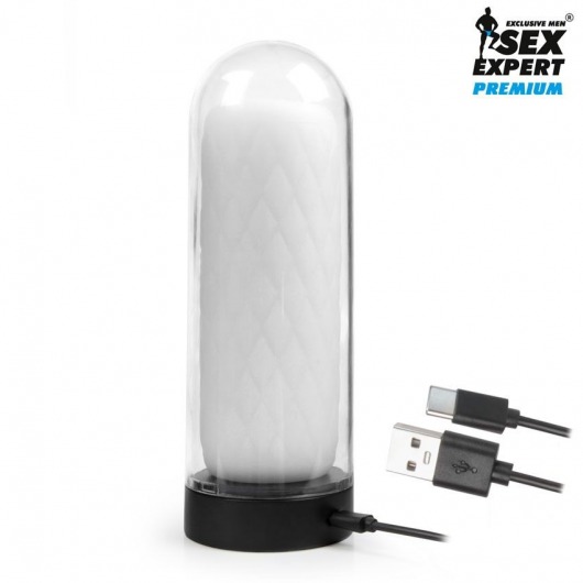 Оригинальный мастурбатор в колбе с нагревом - Sex Expert - в Самаре купить с доставкой