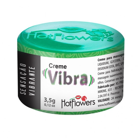 Возбуждающий крем Vibra с эффектом вибрации - 3,5 гр. - HotFlowers - купить с доставкой в Самаре