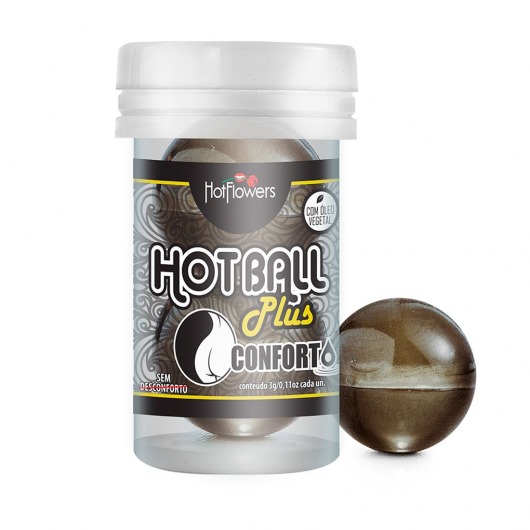Анальный лубрикант на масляной основе Hot Ball Plus Conforto (2 шарика по 3 гр.) - HotFlowers - купить с доставкой в Самаре