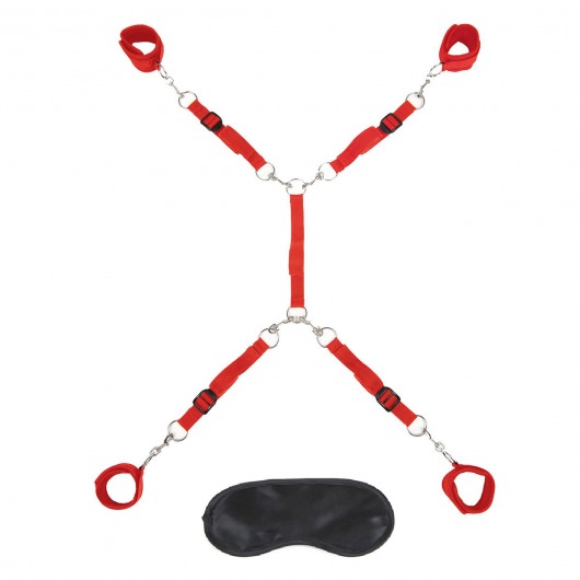 Красная фиксация на матрас Classic Bedspreader - Lux Fetish - купить с доставкой в Самаре