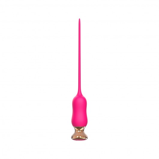 Розовый тонкий стимулятор Nipple Vibrator - 23 см. - I-MOON - купить с доставкой в Самаре