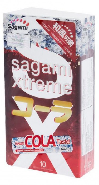 Ароматизированные презервативы Sagami Xtreme COLA - 10 шт. - Sagami - купить с доставкой в Самаре