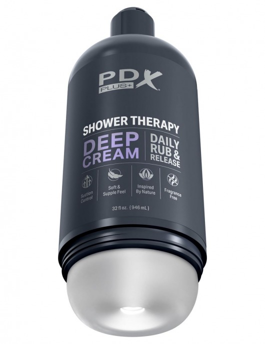 Мастурбатор в бутылке Shower Therapy Deep Cream - Pipedream - в Самаре купить с доставкой