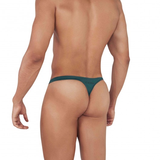 Зеленые мужские трусы-тонги с пряжками Flashing Thong - Clever Masculine Underwear купить с доставкой