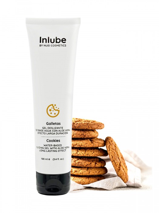 Лубрикант на водной основе Nuei Inlube с алоэ вера и ароматом печенья - 100 мл. - Nuei cosmetics - купить с доставкой в Самаре