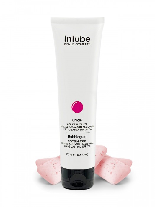 Лубрикант на водной основе Nuei Inlube с алоэ вера и ароматом бабл-гам - 100 мл. - Nuei cosmetics - купить с доставкой в Самаре