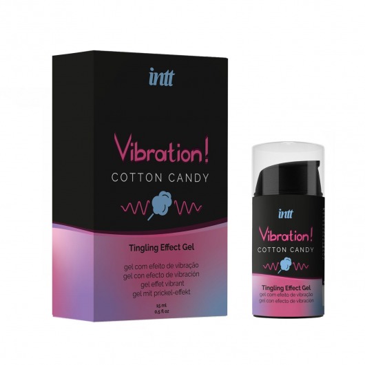 Жидкий вибратор Vibration Cotton Candy с ароматом сахарной ваты - 15 мл. - INTT - купить с доставкой в Самаре